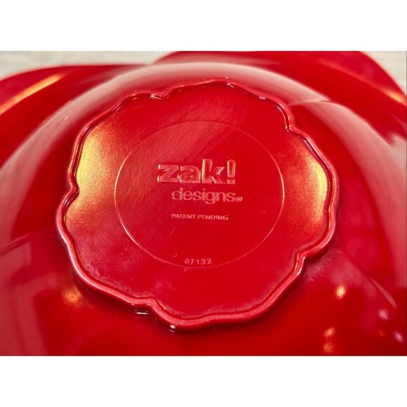 Zak! Designs Red Rose Nesting Bowls 4pc Set - Picture 8 of 11